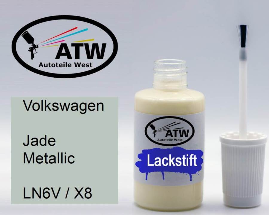 Volkswagen, Jade Metallic, LN6V / X8: 20ml Lackstift, von ATW Autoteile West.